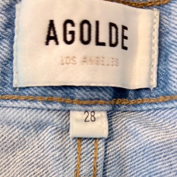 AGOLDE Mila Vintage Cutoff Shorts | Hazard Light Wash | Sz 28 💙 - Picture 6 of 7